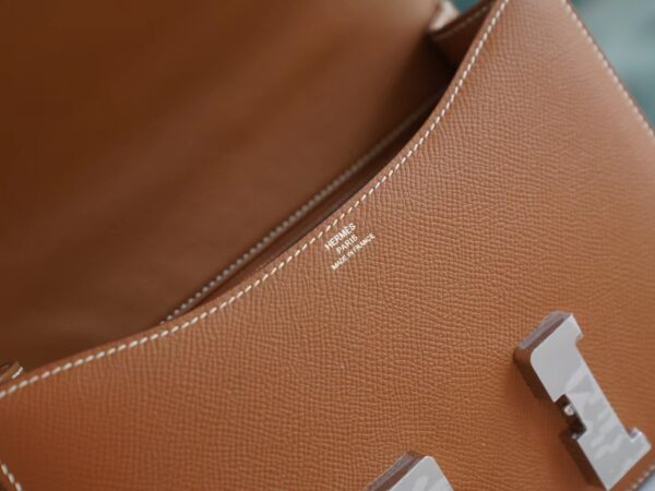 005d87906a35a34 God Factory Bags Hermes CK37 Gold Constance 24CM With Mirror Epsom Silver Hardware