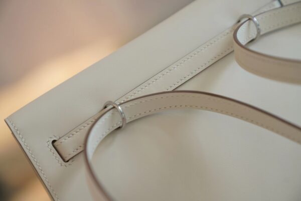 01885c0659b9878 God Factory Bags Hermes Kelly Danse 22CM CK10 Craie Jonathan Leather Silver Hardware
