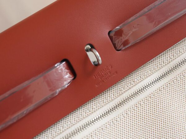 01a386508cfa548 God Factory Bags Hermes Beton Canvas / Rouge Casaque Herbag 31CM Silver Hardware