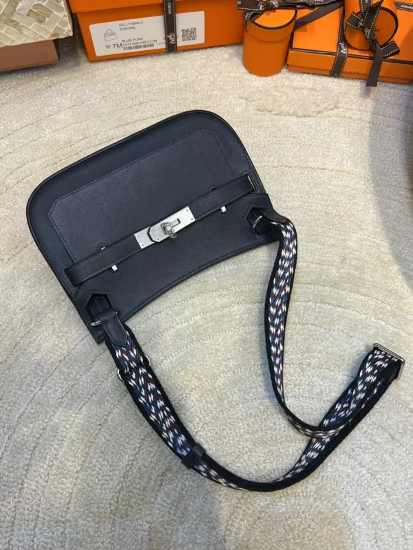 01a937dee87de87-jpg Taiwan Hermes Jypsiere Mini 23CM 3Y Blue Noir Swift Leather Silver Hardware