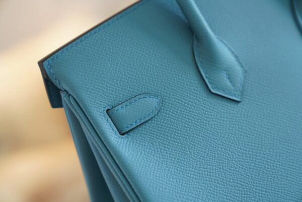 021cd0efba4d2ee Fashion Hermes Birkin 25CM Epsom 7B Turquoise Silver Hardware