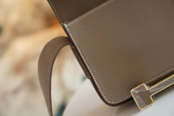 025bb60367ab9fd God Factory Bags Hermes CK18 Etoupe Chevre Leather Geta 20CM Gold Hardware