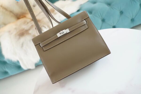 02b49b0290d46ca God Factory Bags Hermes Kelly Danse 22CM CK18 Etoupe Swift Leather Silver Hardware