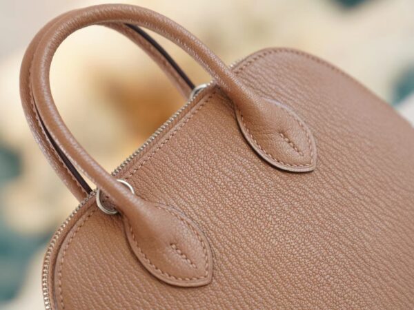 038eb9e62b625e7 Stock God Factory Bags Factory Hermes 2J Quebracho Chevre Leather Mini Bolide18CM Silver Hardware