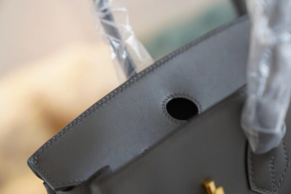 03a98dca6995afe Full Handmade Hermes Birkin Bag30CM 88 Gris Graphite Jonathan Leather Gold Hardware