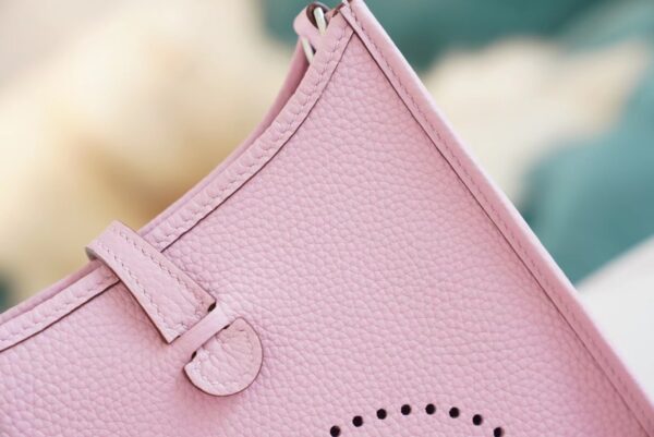 040374948de3d04 Hermes Handmade Boutique X9 Mauve Sylyestre Clemence Leather Mini Evelyne Silver Hardware