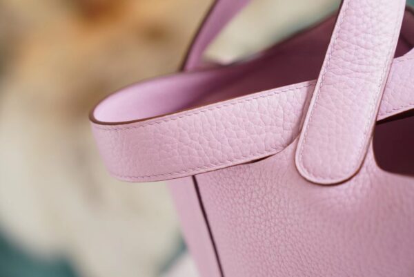 040a6d25c3d1354 God Factory Bags Factory Hermes Picotin18CM X9 Mauve Sylyestre Clemence Leather Silver Hardware