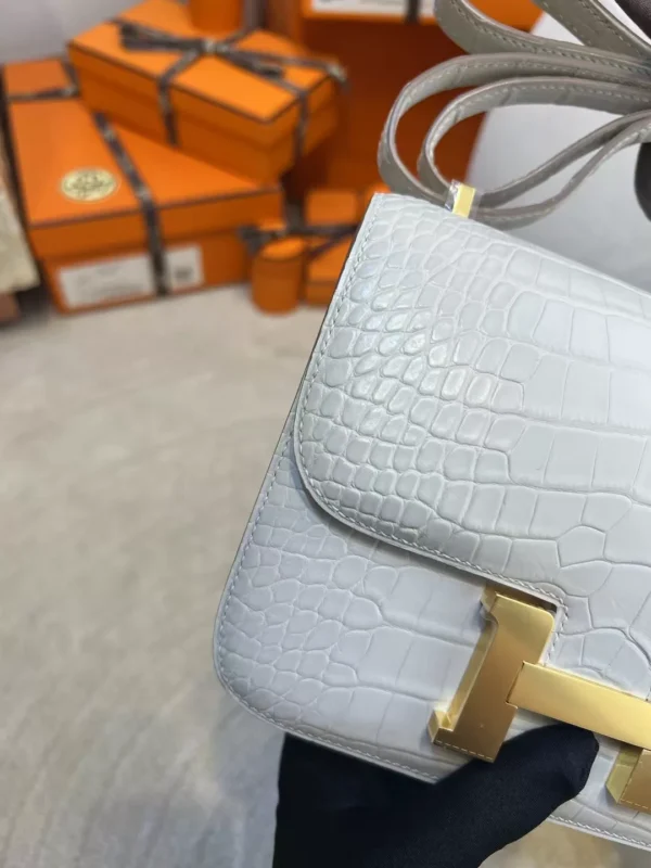 0430d03da1c6fab-jpg Hermes Constance 19CM 8L Beton Matte Alligator Crocodile Gold Hardware