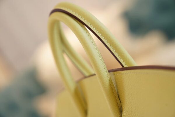 04995249f37d7be Full Handmade Hermes Birkin Bag25CM 1Z Jaune Poussin Togo Leather Silver Hardware