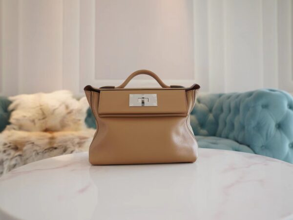 04a0b9d8e906c9e Hand Stitching Hermes Mini Kelly 2424 0M Chai Evercolor Silver Hardware