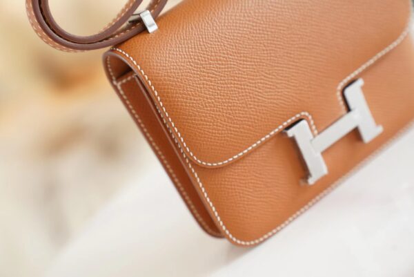 04d0ce5a552ce2a God Factory Bags Hermes Factory Constance14cm CK37 Gold Epsom Leather Silver Hardware