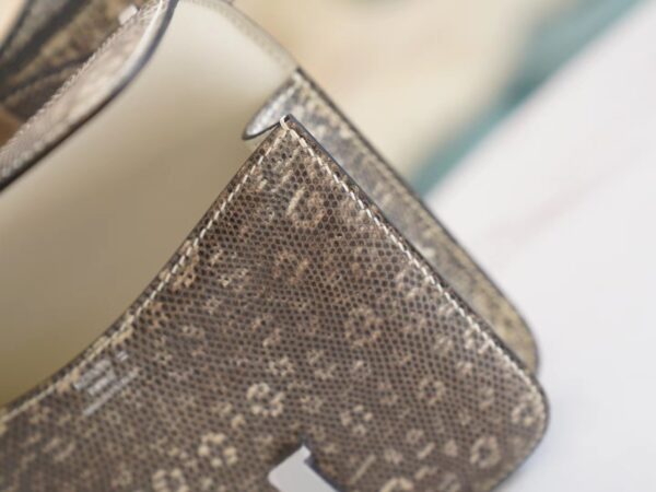05c968bc9a78332 Full Handmade God Factory Bags Hermes Constance14cm Ombre Lizard Skin Silver Hardware