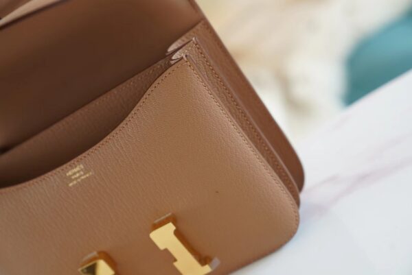 05f2b5fb580ec60 Wholesale God Factory Bags Hermes Constance 19CM 2J Quebracho Chevre Leather Gold Hardware