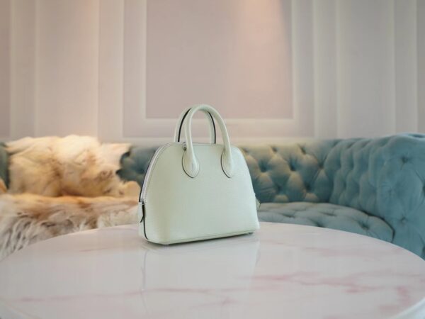 061e9d365ff5f48 God Factory Bags Hermes Chevre Leather Mini Bolide 18CM 0S Vert Fizz Silver Hardware