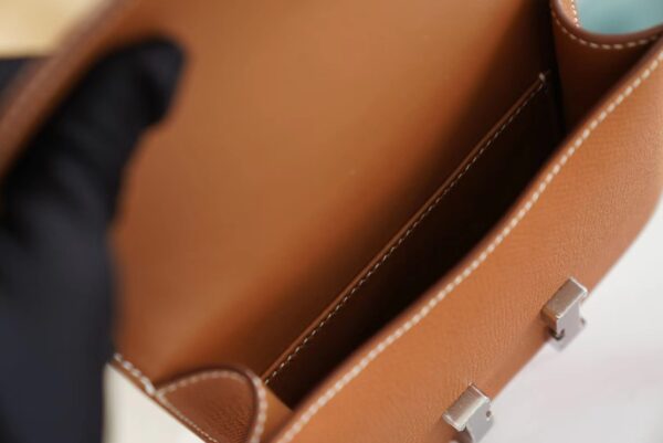 067d30b10dff33a God Factory Bags Hermes Factory Constance14cm CK37 Gold Epsom Leather Silver Hardware
