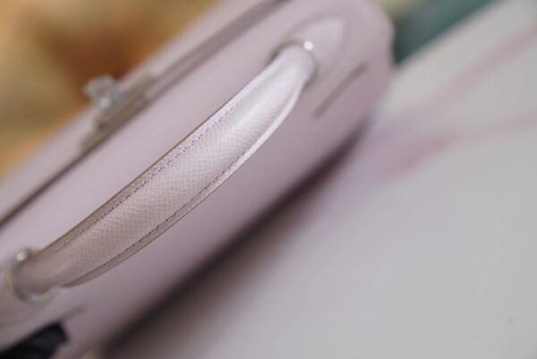 06a7c0db2e57616 New Arrival Hermes Kelly 25CM 09 Mauve Pale Epsom Leather Silver Hardware