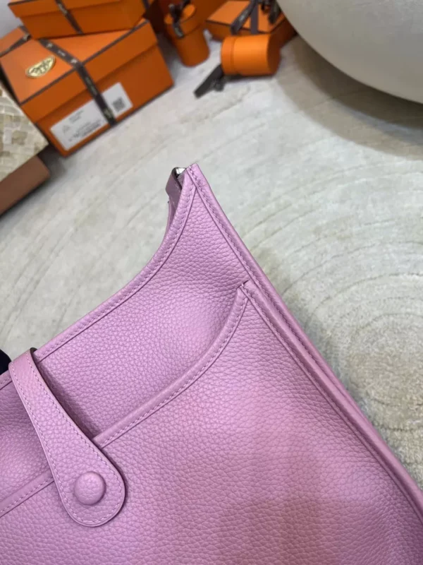 06a8a149e46c921-jpg New Arrival X9 Mauve Sylves Evelyne 29CM Clemence Leather Silver Hardware