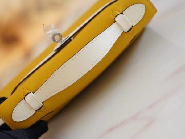 07c6322f424b2f8 God Factory Bags Hermes 9D Amber & Nata Swift Leather Kelly Pochette22cm Silver Hardware