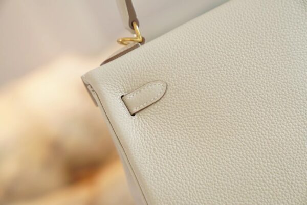 09383f78b236910 Handmade God Factory Bags Hermes Togo Kelly 25CM CK10 Craie Gold Hardware