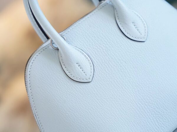 09cef6642189a8b Sale God Factory Bags Hermes Mini Bolide18CM T0 Blue Brume Chevre Leather Silver Hardware
