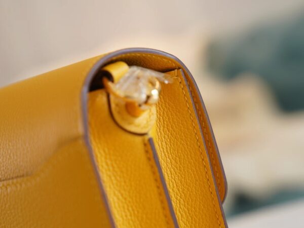 0a656bf55f5937c God Factory Bags Hermes 9D Amber Roulis Mini 18cm Evercolor Gold Hardware