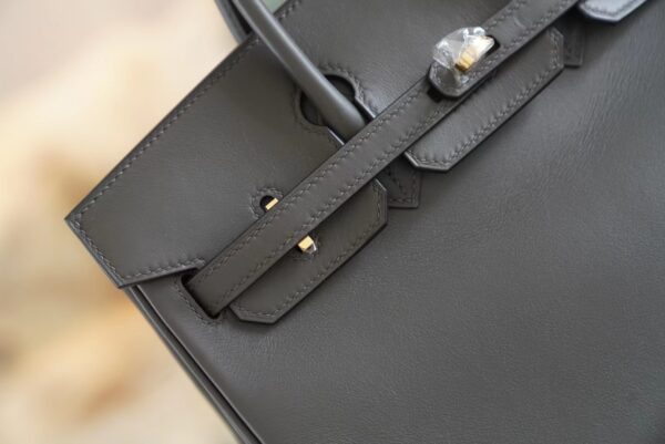 0aebdf3b8b85048 Full Handmade Hermes Birkin25CM 88 Graphite Jonathan Leather Gold Hardware