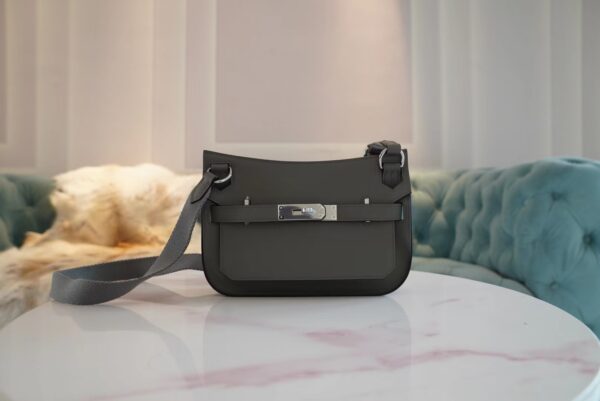 0b95dc8b2441485-1 Full Handmade Hermes 0L Gris Meyer Swift Leather Jypsiere Mini Silver Hardware
