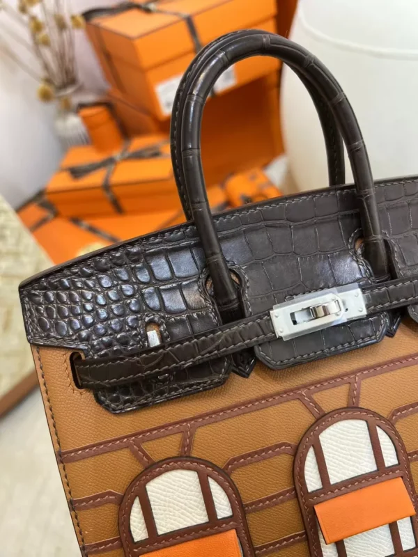 0b9f95a63580bf8-jpg Hermes Birkin Faubourg 20CM 37 Gold Four Leathers Silver Hardware