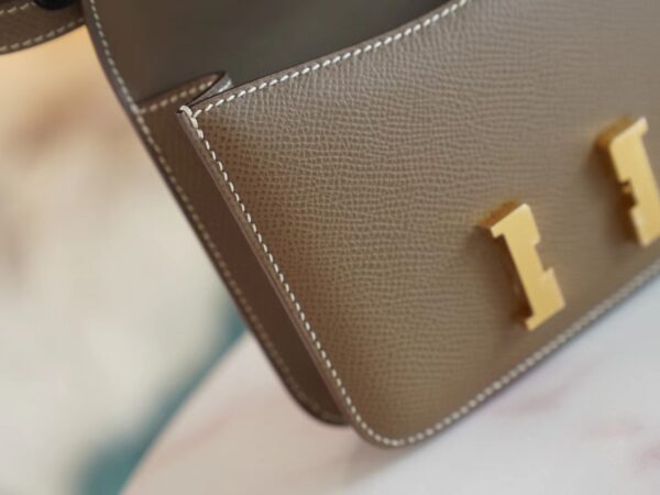 0ba51a46c4db70c Full Handmade Hermes Constance14cm C18 Gris Etoupe Epsom Leather Gold Hardware