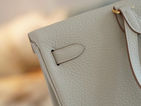 0d12fc4d029a12f Handmade Hermes Kelly Ado Backpack 22cm Clemence 80 Gris Pearl Gold Hardware