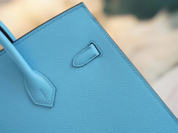 0d68924437bf674 God Factory Bags Factory Hermes Birkin Sellier 25CM 7N Celeste Epsom Silver Hardware