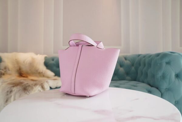 0da1c6197d0f4af God Factory Bags Factory Hermes Picotin18CM X9 Mauve Sylyestre Clemence Leather Silver Hardware