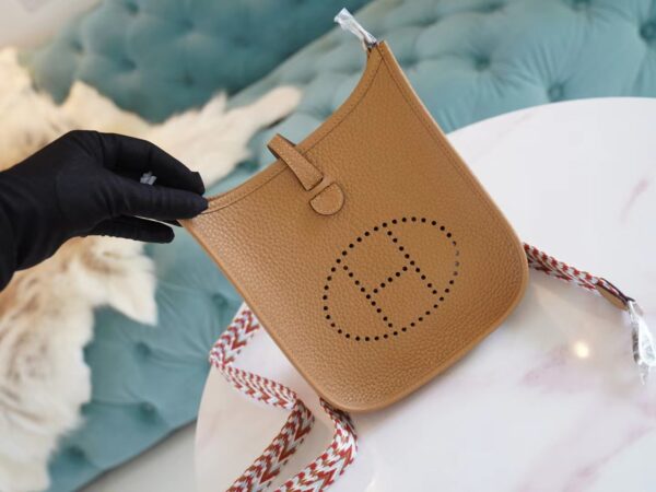 0dc1a5edaf39be7-1 Sale God Factory Bags Hermes Factory Mini Evelyne16CM 0M Chai Clemence Leather