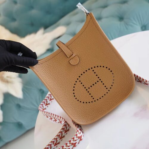 Sale God Factory Bags Hermes Factory Mini Evelyne16CM 0M Chai Clemence Leather