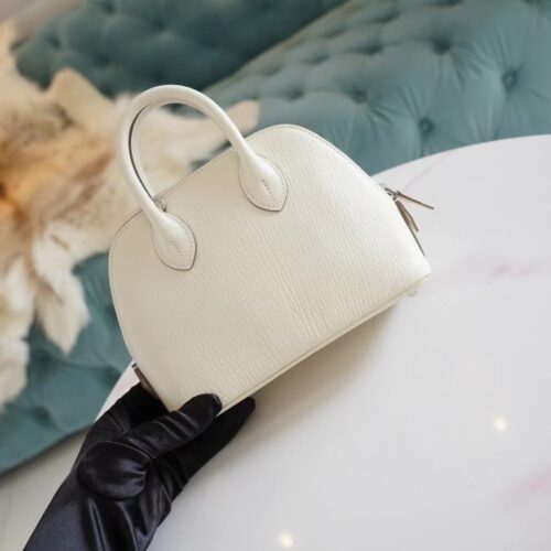 New Arrival Hermes Mushroom Chevre Leather Mini Bolide 18CM Silver Hardware