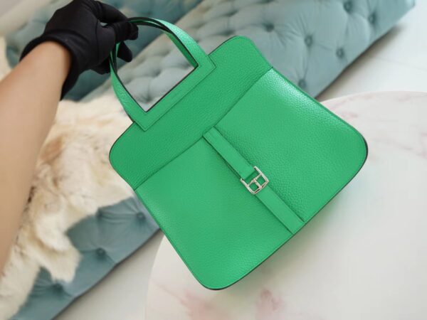 0eb272c4e201248 Australia Sydney Hermes Halzan 25CM Clemence 0Z Vert Fizz/ 0S Vert Fizz Silver Hardware