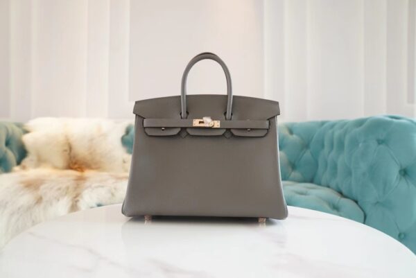0eecfe0e00cb01d-1 Hermes Handmade Boutique 8F Etain Togo Leather Birkin25CM Rose Gold Hardware