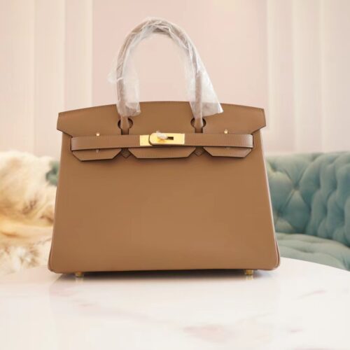God Factory Bags Hermes D0 Beige De Weimer Jonathan Leather Birkin30CM Gold Hardware