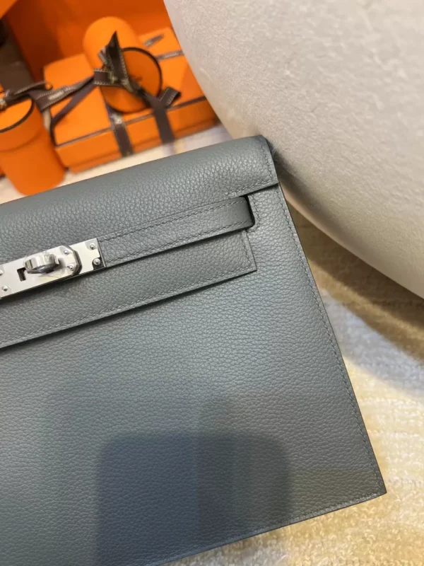 0f692fdc93f21d2-jpg Hermes Kelly Danse 22CM 63 Vert Amande Evercolor Leather Silver Hardware