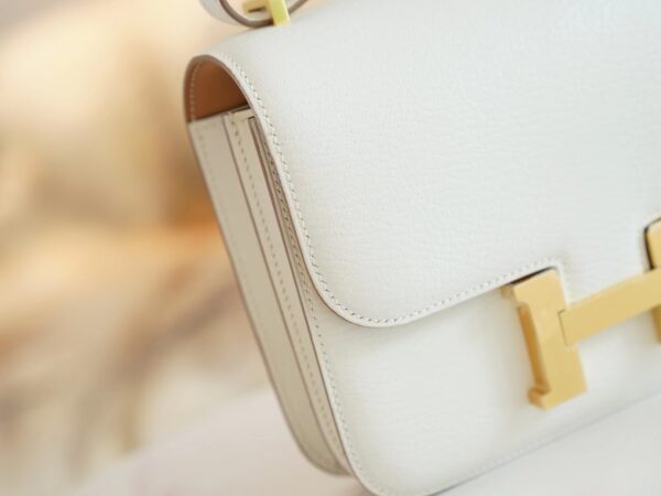 0f91d59d4124316 Handmade Hermes Constance 19CM Chevre 0T Mushroom/ 4B Biscuit Gold Hardware