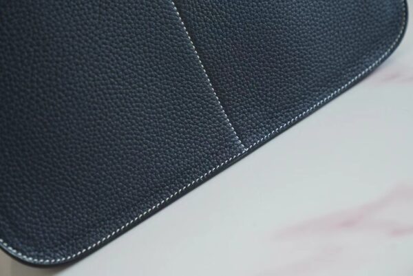 0f927170fcc1f3d Wholesale Hermes Halzan 31CM CK89 Black / White Stitches Clemence Silver Hardware