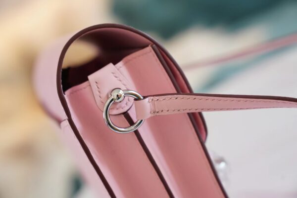 0fa9156fb970f47 God Factory Bags Hermes Factory 3Q Rose Sakura Swift Leater Roulis Mini18cm Silver Hardware