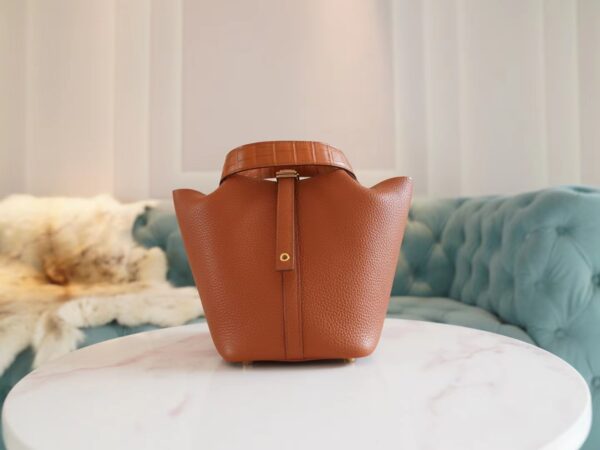 0fb8fca79ed3770-1 God Factory Bags Factory Hermes 36 Brique Clemence Leather Picotin18CM Touch Gold Hardware