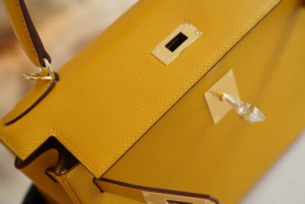 1030c5152fff038 New God Factory Bags Hermes 9D Amber Evercolor Kelly Bag 28CM Gold Hardware