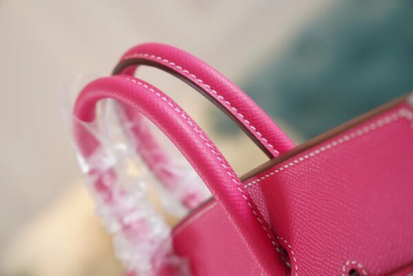 108aa3f8aa1cb2c Hermes Handmade Boutique E5 Rose Tyrien Epsom Leather Birkin25CM Silver Hardware