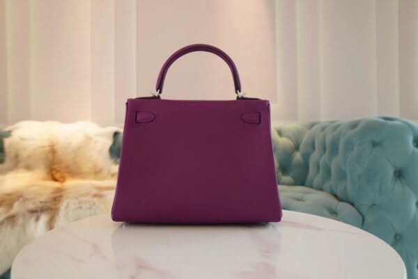 10b285c17c71547 God Factory Bags Factory Hermes P9 Anemone Swift Leather Kelly 28CM Silver Hardware