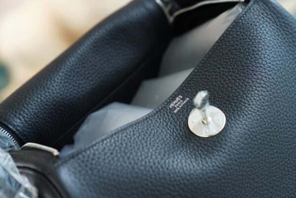 10ee2fb339d2cb6 God Factory Bags Factory Hermes CK89 Black Clemence Leather Lindy26CM Silver Hardware