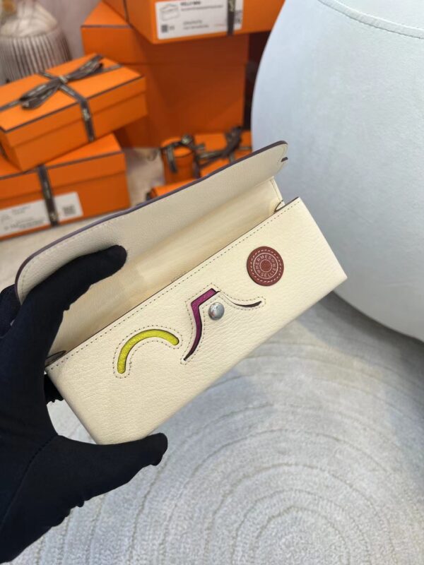112767958fbf5e9 Hermes In The Loop Wink Chevre Leather Nata Silver Hardware