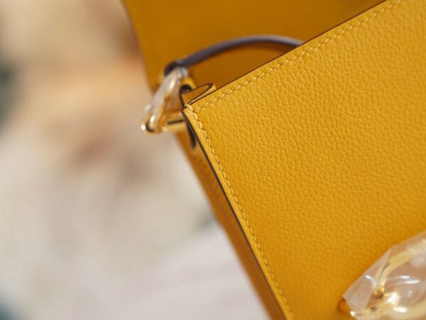 12237b4f8376c2c God Factory Bags Hermes 9D Amber Roulis Mini 18cm Evercolor Gold Hardware