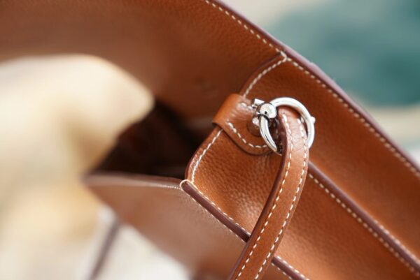 12c947d4acab468 Full Handmade Hermes Roulis Mini18cm 34 Fauve Barenia Faubourg Silver Hardware